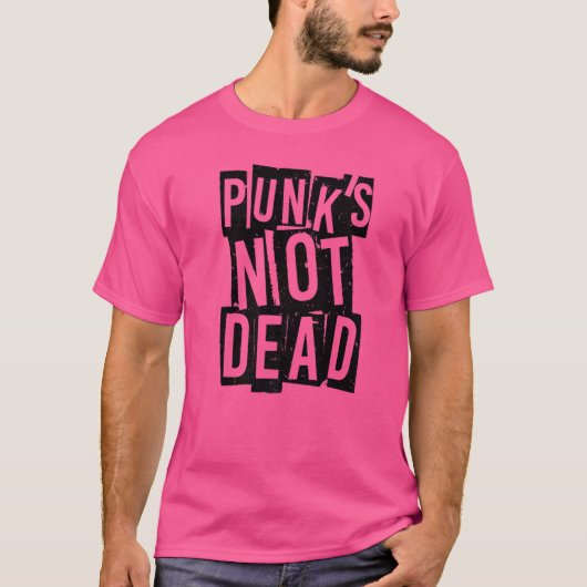 Punk's niet dode Punk rock is niet de de T-shirt (Voorkant)