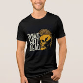 Punks niet dood Retro Skull Tri-Blend T-shirt (Voorkant)