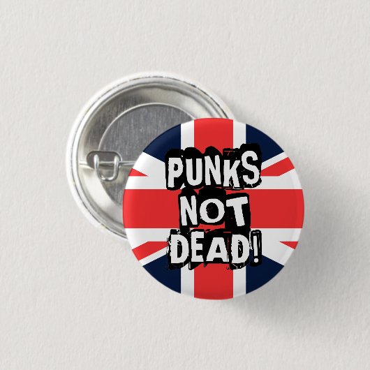 Punks niet dood ronde button 3,2 cm (Voorkant /achterkant)