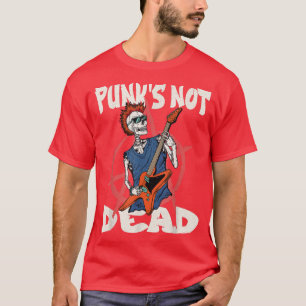 Punk's not Dead Anarchy Skeleton Guitar  Co T-shirt