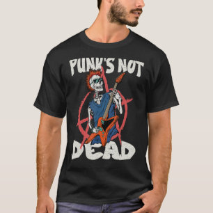 Punk's not Dead Anarchy Skeleton Guitar  Co T-shirt