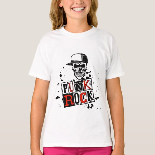 Punk's Not Dead: De Ruige Schedel T-shirt (Voorkant)