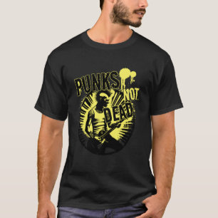 Punks Not Dead Grunge Mohawk Rebel Kunst Retro Uit T-shirt