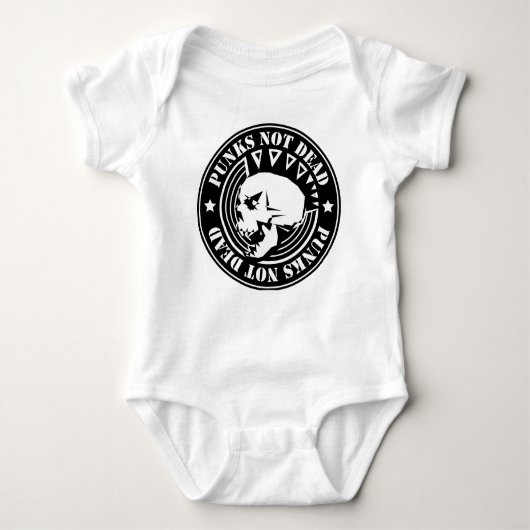Punks not Dead Skull - Baby Jersey Bodysuit 0-24 m (Voorkant)