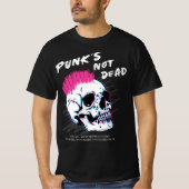 Punks Not Dead - Skull Punk Rock Muziek - Old Punk T-shirt (Voorkant)