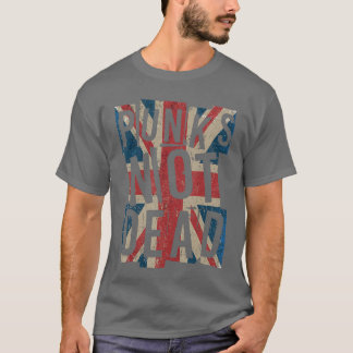 Punks Not Dead Vintage VK Londen Vlag Punk Is Niet T-shirt
