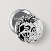 Punkskull-Button Ronde Button 5,7 Cm (Voorkant /achterkant)