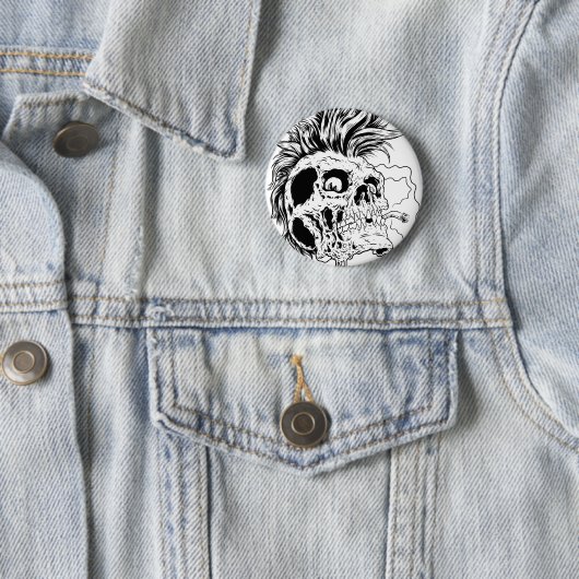 Punkskull-Button Ronde Button 5,7 Cm (In situ)