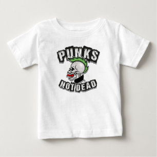 Punkt Not Dead Skull Mohawk Punk Rock Rocker