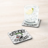 Punkt Not Dead Skull Mohawk Punk Rock Rocker Bier Onderzetter (Rechterzijde)