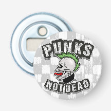 Punkt Not Dead Skull Mohawk Punk Rock Rocker