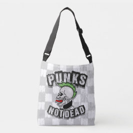 Punkt Not Dead Skull Mohawk Punk Rock Rocker Crossbody Tas
