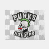 Punkt Not Dead Skull Mohawk Punk Rock Rocker Deurmat (Voorkant)
