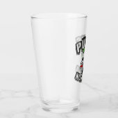 Punkt Not Dead Skull Mohawk Punk Rock Rocker Glas (Rechts)