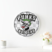 Punkt Not Dead Skull Mohawk Punk Rock Rocker Grote Klok (Huis)