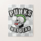 Punkt Not Dead Skull Mohawk Punk Rock Rocker Legpuzzel (Verticaal)