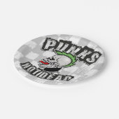 Punkt Not Dead Skull Mohawk Punk Rock Rocker Papieren Bordje (Gekanteld)