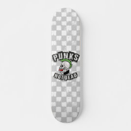 Punkt Not Dead Skull Mohawk Punk Rock Rocker Persoonlijk Skateboard