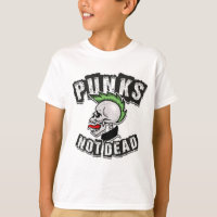Punkt Not Dead Skull Mohawk Punk Rock Rocker
