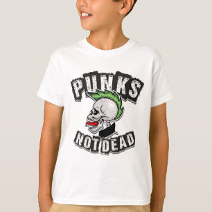 Punkt Not Dead Skull Mohawk Punk Rock Rocker T-shirt