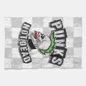 Punkt Not Dead Skull Mohawk Punk Rock Rocker Theedoek (Horizontaal)