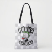 Punkt Not Dead Skull Mohawk Punk Rock Rocker Tote Bag (Voorkant)