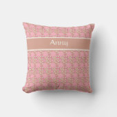 Punkte Muster rosa, braun, pink Kussen (Voorkant)