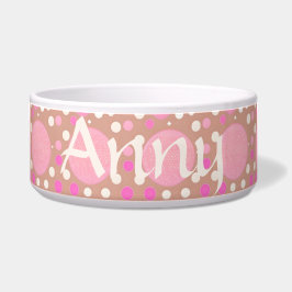 Punkte Muster rosa, braun, pink Voerbakje