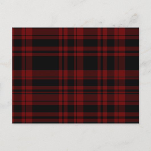 Punky bloedrode geruit briefkaart (Voorkant)