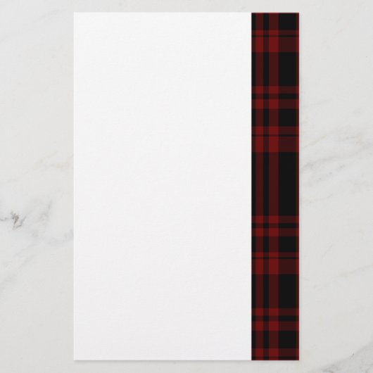Punky bloedrode geruite briefpapier (Voorkant)