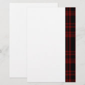 Punky bloedrode geruite briefpapier (Voorkant / Achterkant)