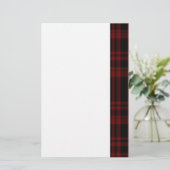 Punky bloedrode geruite briefpapier (Staand voorkant)
