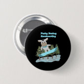 Punky Donkey Snowboarding Ronde Button 5,7 Cm (Voorkant /achterkant)