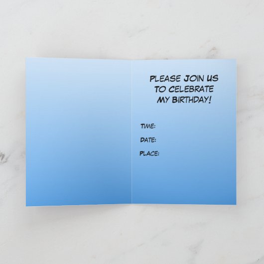 Punky Girl Anime Verjaardagsfeestje Uitnodiging (Binnen)