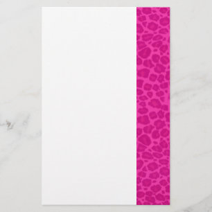 Punky Hot Pink Leopard Print Briefpapier
