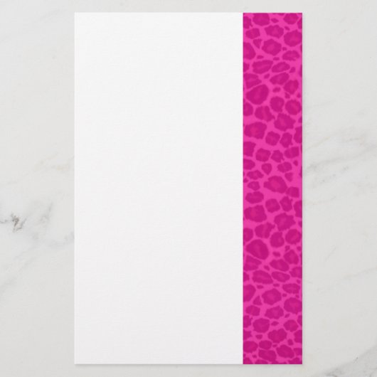 Punky Hot Pink Leopard Print Briefpapier (Voorkant)