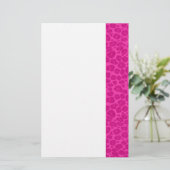 Punky Hot Pink Leopard Print Briefpapier (Staand voorkant)