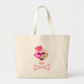 Punky New Wave Skull Grote Tote Bag (Voorkant)