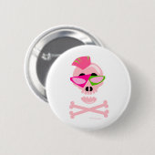 Punky New Wave Skull Ronde Button 5,7 Cm (Voorkant /achterkant)