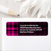 Punky Plaid Hot Roze Etiket (Insitu)