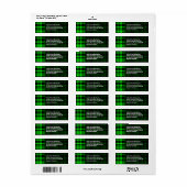Punky Plaid Neon Groen Etiket (Full Sheet)