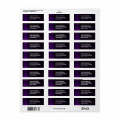 Punky Plaid Paars Etiket (Full Sheet)