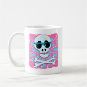 Punky Skull Eighties Shades Retro Vibes Koffiemok (Links)