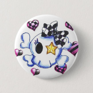 Punky Skull Ronde Button 5,7 Cm