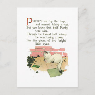 Punky zat bij de val briefkaart