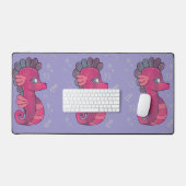 Punky zeepaard | Schattig Roze Zeepaard Bureaumat (Keyboard & Muis)
