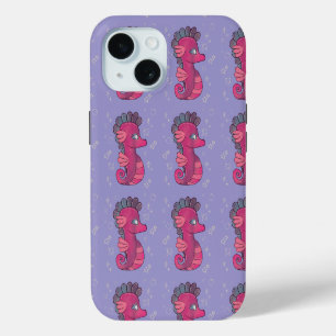 Punky zeepaard   Schattig Roze Zeepaard iPhone 15 Case