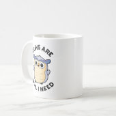 Punnen zijn hol ik heb grappige dierenbonnen nodig koffiemok (Voorkant links)