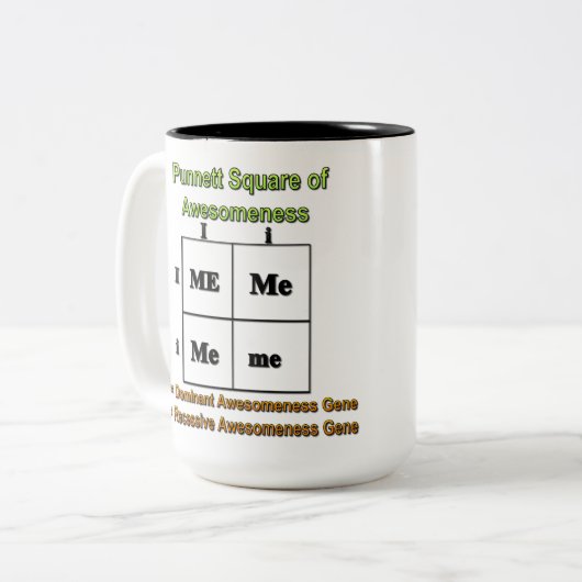 Punnett Square of Awesomeness Tweekleurige Koffiemok (Voorkant links)