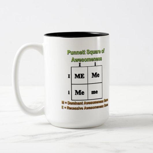 Punnett Square of Awesomeness Two-Tone Coffee Mok (Links)